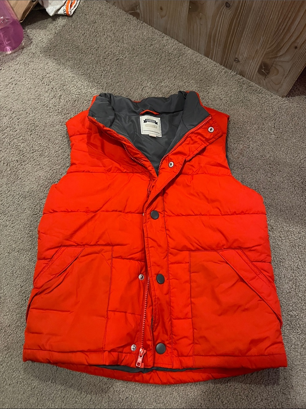 Gymboree Red & Gray Puffer Vest